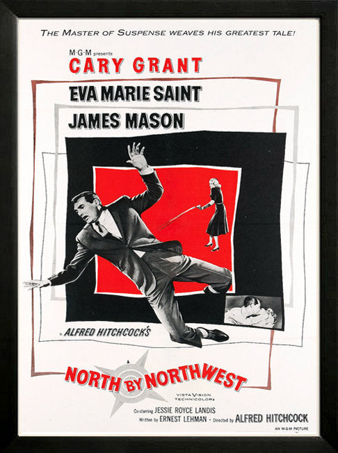 Alfred Hitchcock Poster Set Vertigo, North by Northwest, Psycho & The Birds