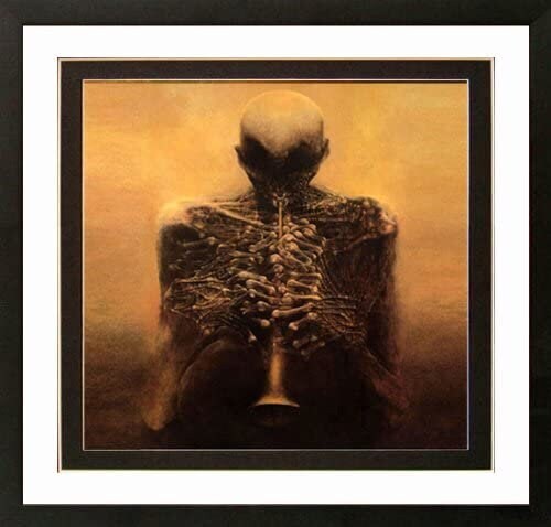 Beksinski Art Poster Horn Player