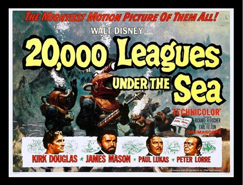 20000 Leauges Under The Sea Poster Framed