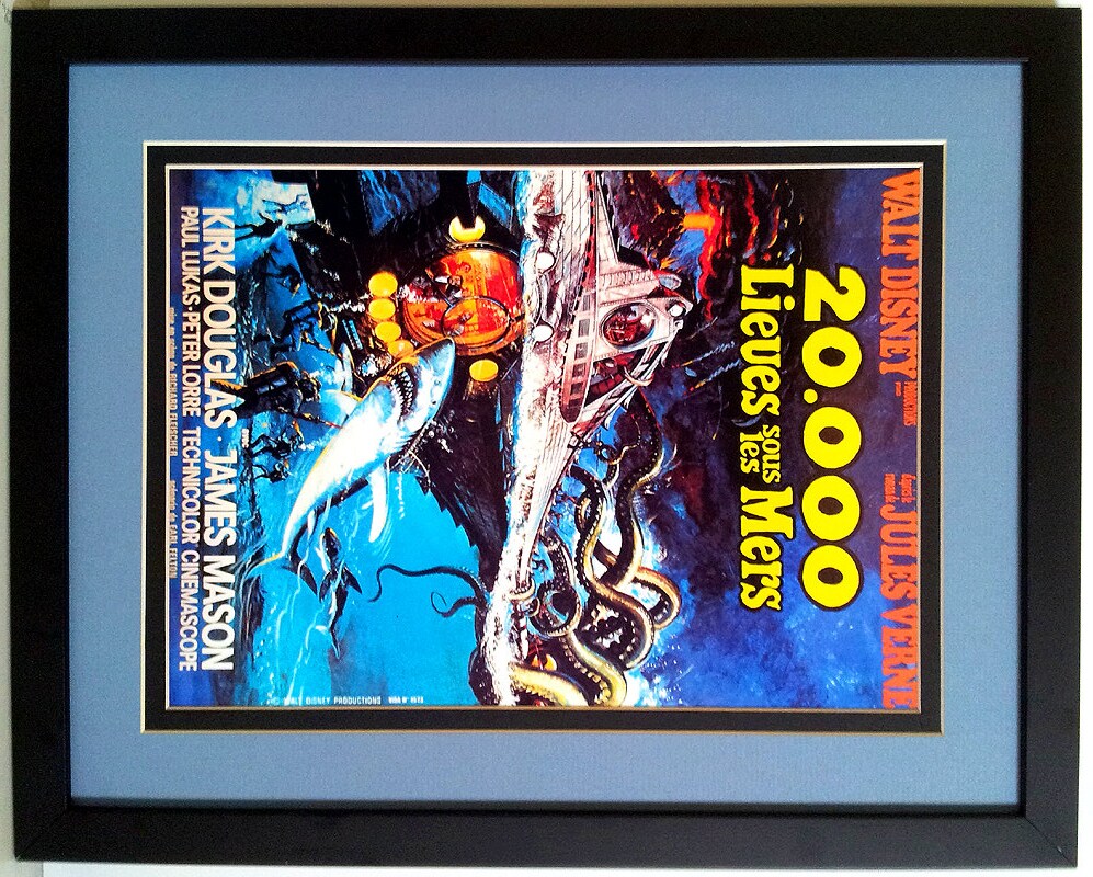 20000 Leagues Under the Sea Framed Movie Poster 12x15