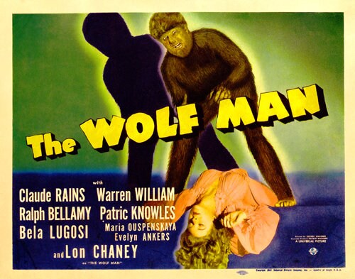 Wolf Man 1943 Poster Premium Quality Print For Framing Many Sizes Available