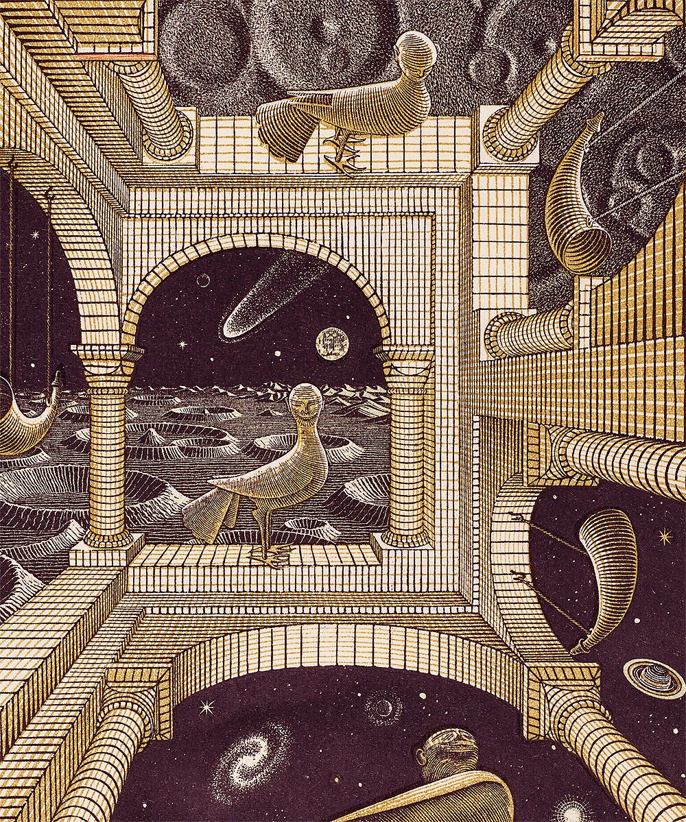 M.C. Escher Art Print Other Worlds