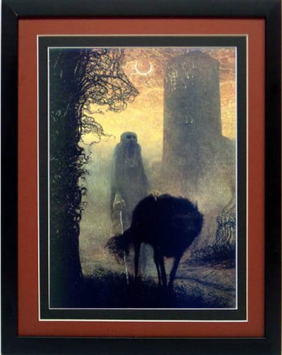 Framed Beksinski Art Poster Wolf Walker