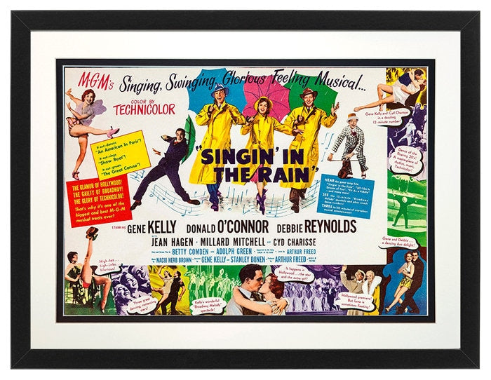 Vintage Singing In The Rain Movie Poster