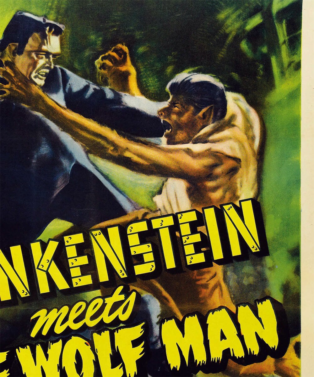 Frankenstein vs Wolf Man Poster Many Sizes Available