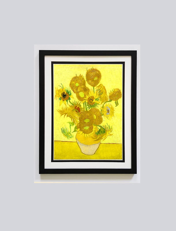 Van Gogh Sunflowers Art Print Framed