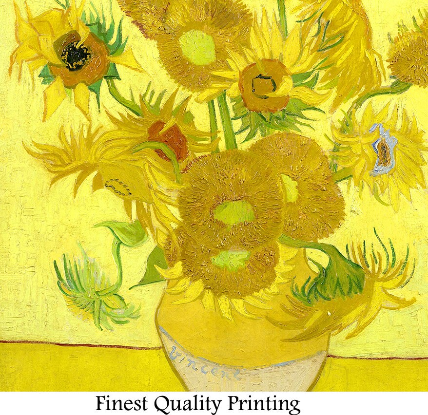 Van Gogh Sunflowers Art Print Framed