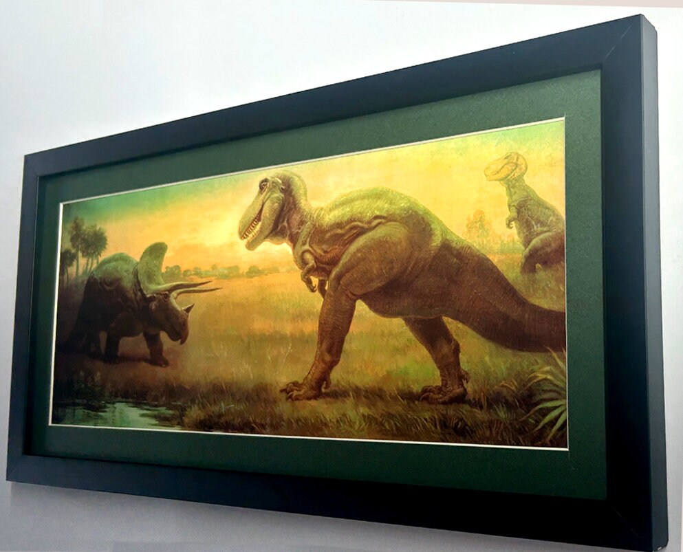 Dinosaur Poster T-rex Vs Triceratops