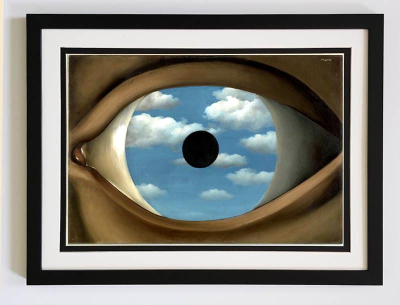 The False Mirror by René Magritte Framed Art Print