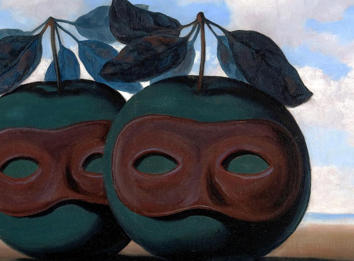Apples by René Magritte Framed Print