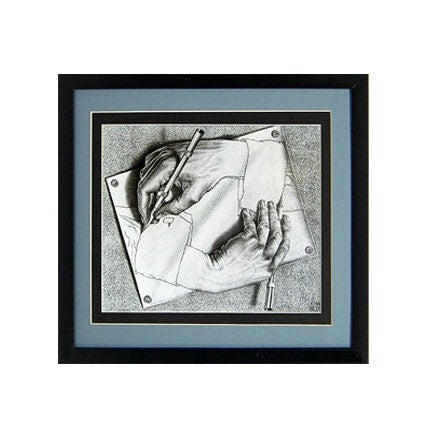 MC Escher Framed Print Drawing Hands