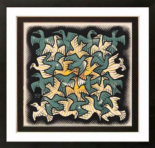 M.C. Escher framed poster print Sun and Moon