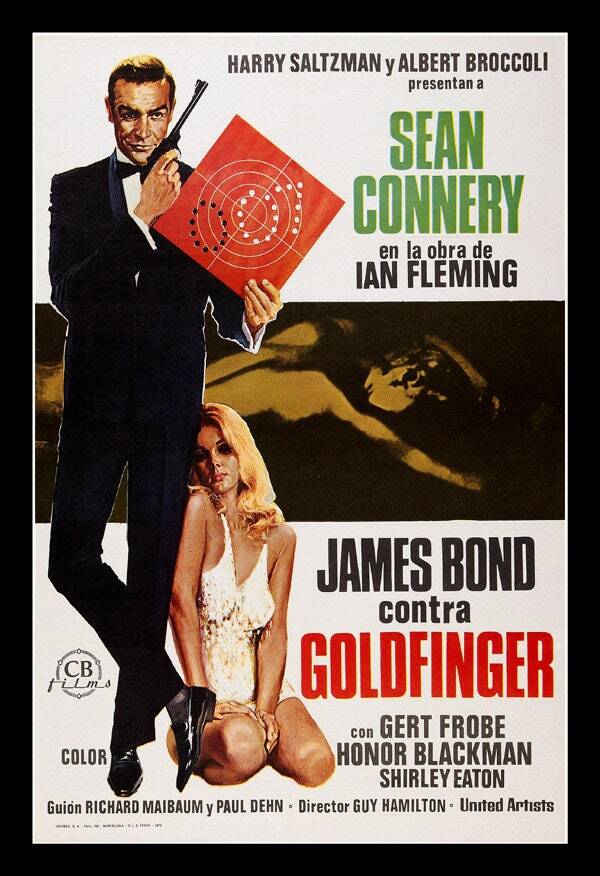 James Bond – Classic 007 Movie Poster, Spy Film Wall Art