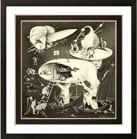 Escher, Bosch Garden framed print