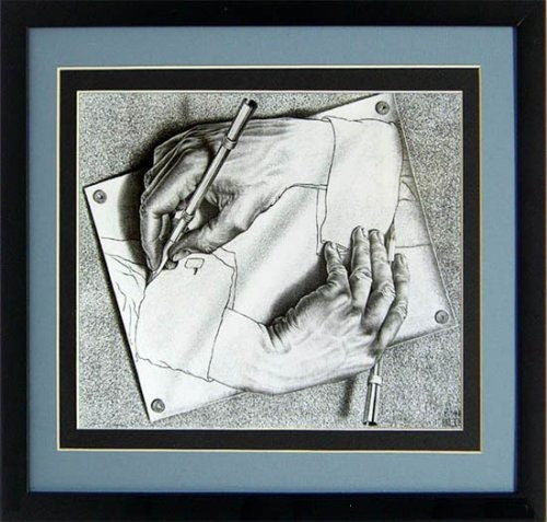 MC Escher Framed Print Drawing Hands