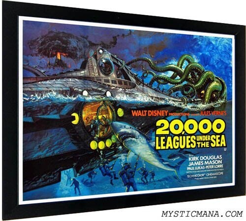 20000 Leagues Under the Sea Framed Movie Poster James Mason Kirk Douglas Peter