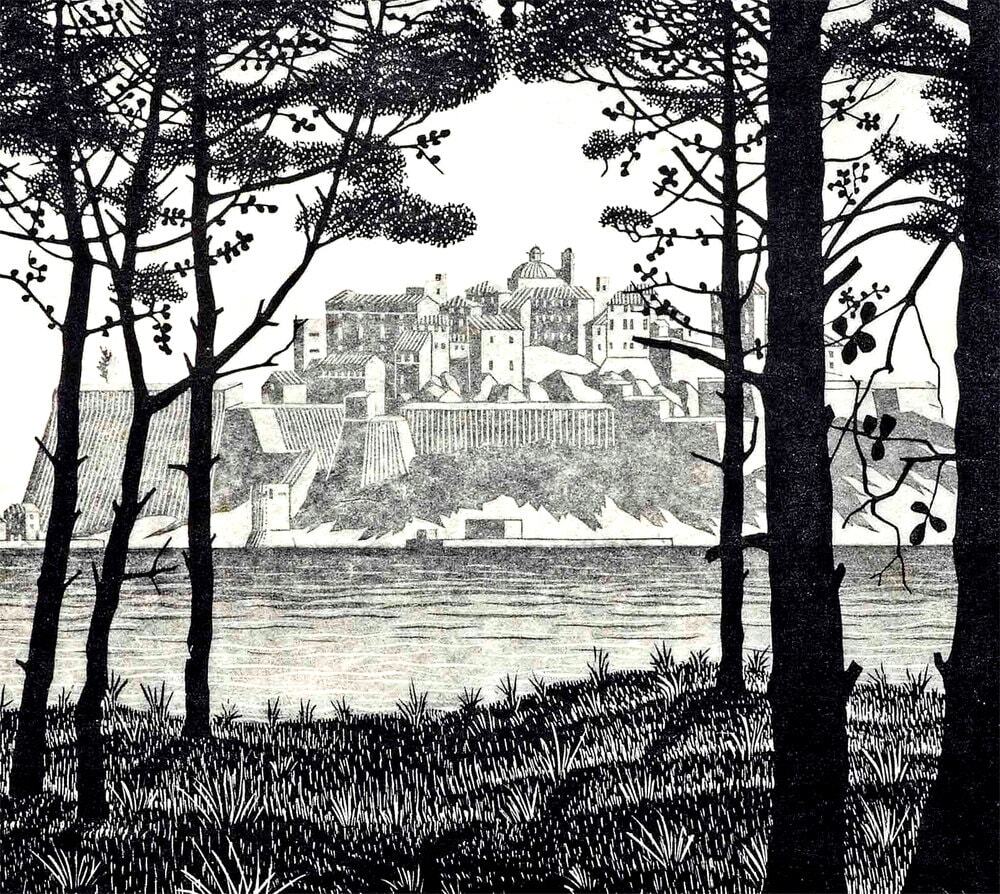 M.C. Escher Landscape Framed Art Print