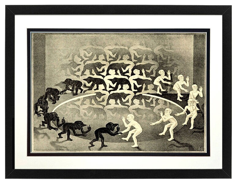 Escher Art Print Encounters