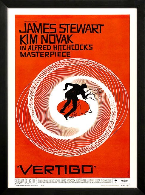 Alfred Hitchcock Poster Set Vertigo, North by Northwest, Psycho & The Birds