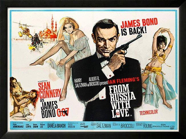 James Bond – From Russia With Love Movie Poster, 007 Spy Film Art