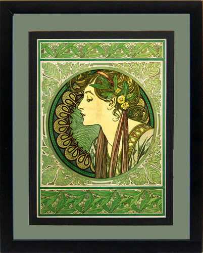 Alphonse Mucha Print Framed