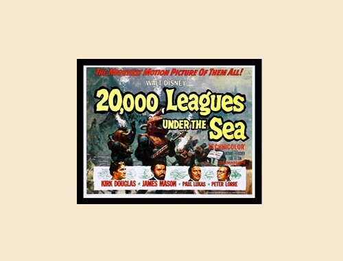 20000 Leauges Under The Sea Poster Framed