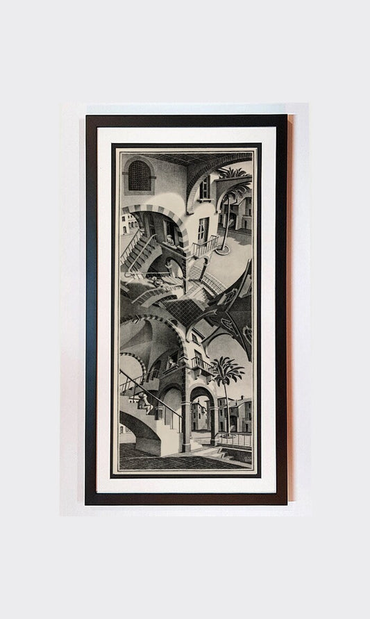 M.C. Escher Print Up and Down Framed