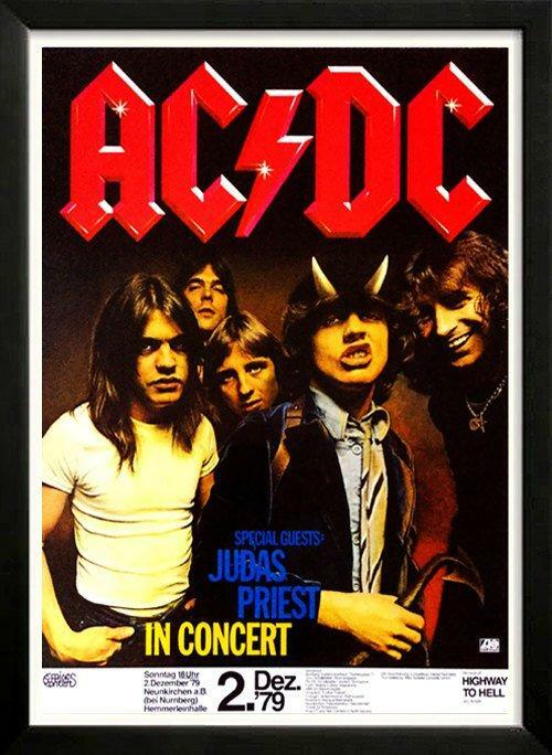 AC DC Rock Concert Poster Highest Quality Framing