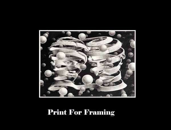MC Escher Bond of Union Poster Print