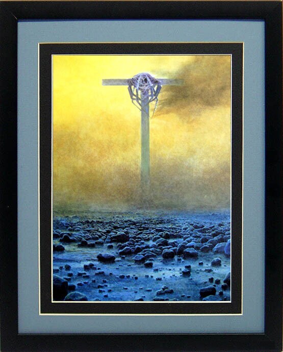 Beksinski Poster Art Print Burning Cross
