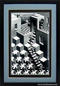 M.C. Escher Framed Poster Print Custom Framed Many Sizes