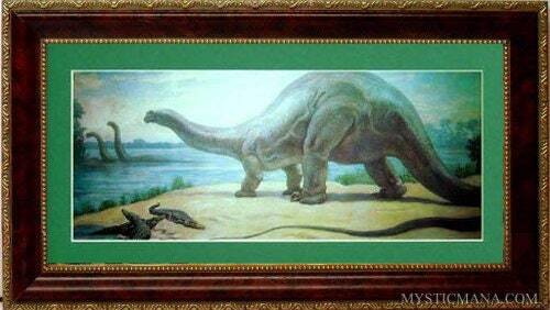 Brontosaurus Framed Print Art by Charles Knight