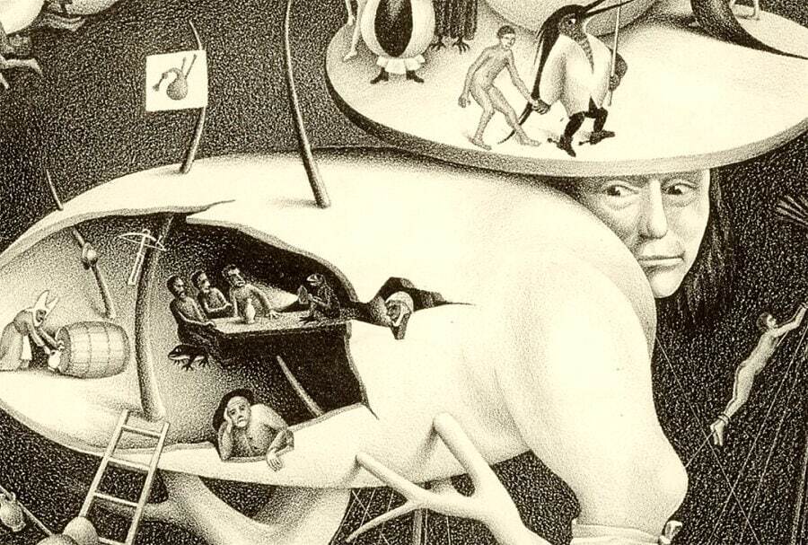 Escher, Bosch Garden framed print