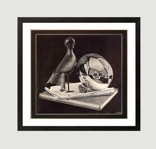 M.C. Escher Still Life Bird Spherical Mirror