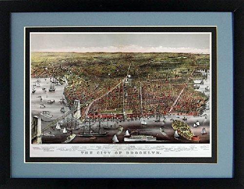 Brooklyn  Map Framed Print A+ Quality Finest Resolution Print