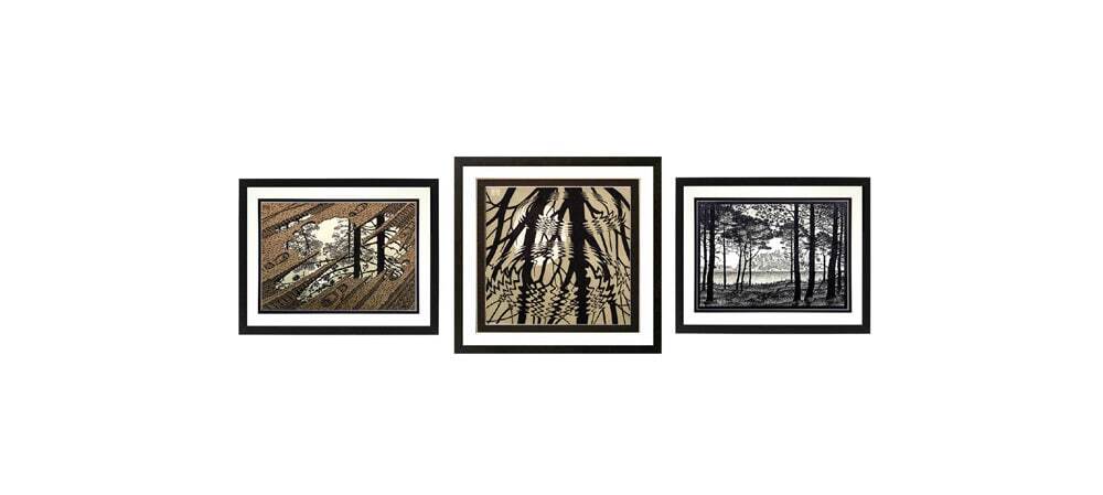 M.c. Escher Art framed Set Nature Series