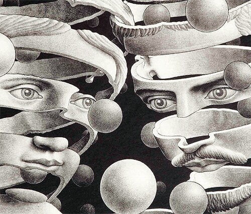 MC Escher Bond of Union Poster Print