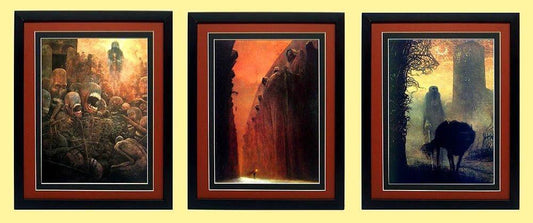 Beksinski Surreal Art Poster Set Framed & Mated Finest Quality