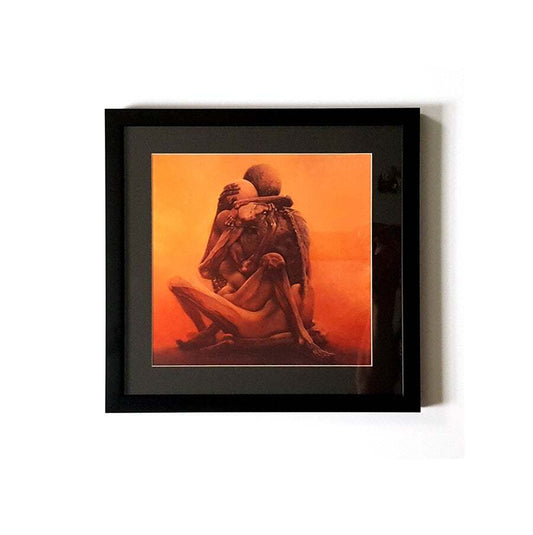 Beksinski Lovers Framed Print