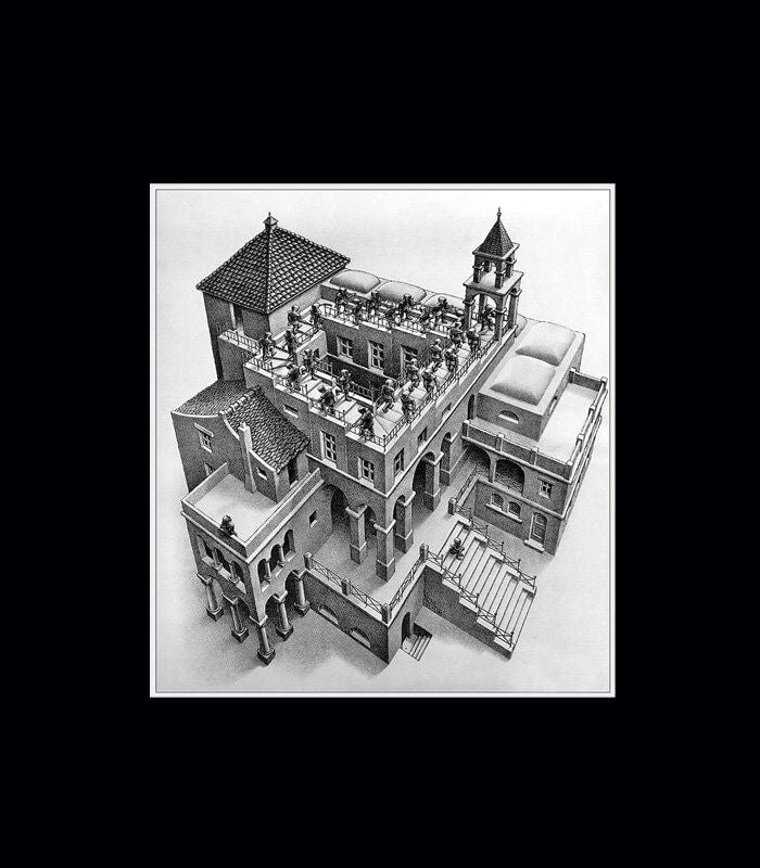 MC Escher Ascending Descending Poster Print