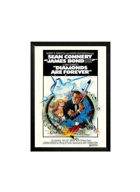 James Bond – Diamonds Are Forever Movie Poster, 007 Spy Film Art