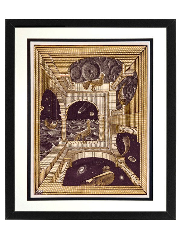 M.C. Escher Art Print Other Worlds. Customizable Framing