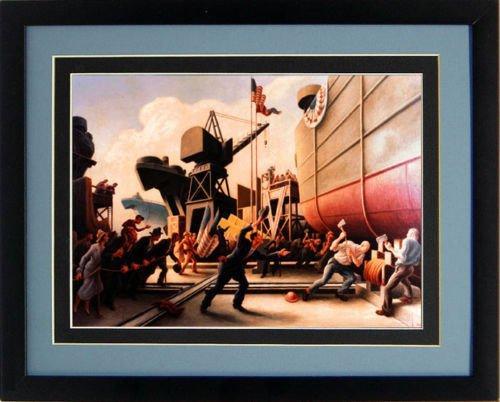 Art By Thomas Hart Benton Framed Print 20x15 Inches