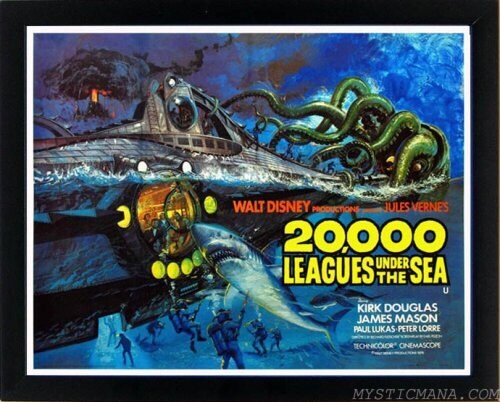 20000 Leagues Under the Sea Framed Movie Poster James Mason Kirk Douglas Peter