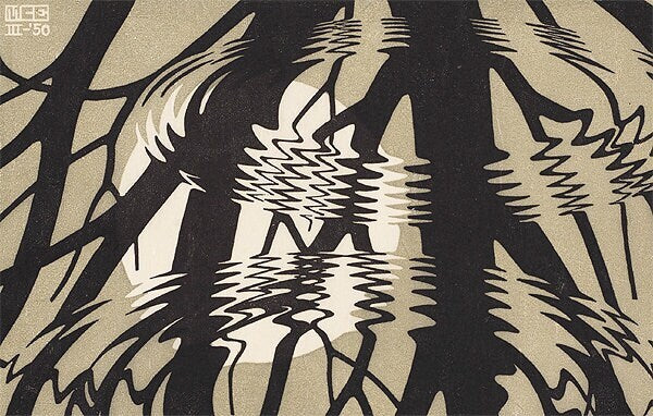 Escher Reflections Art Print Customizable Framing