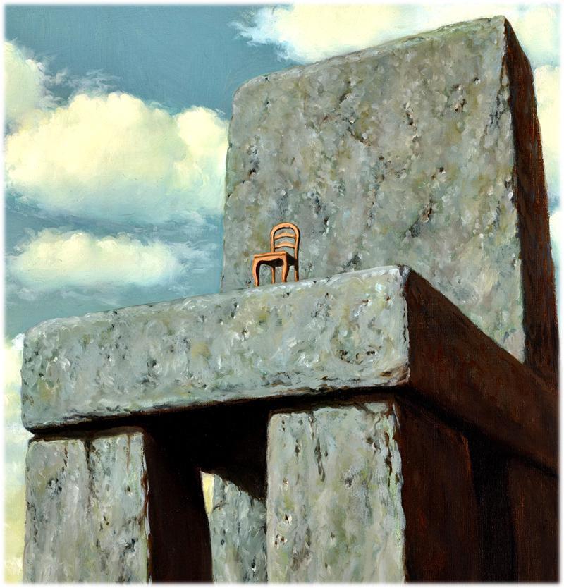 Magritte Framed Art Print Giant Chair | René Magritte Framed Print