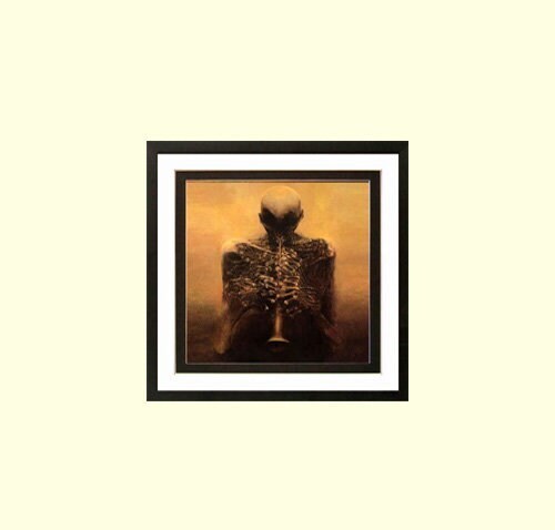 Beksinski Art Poster Horn Player 25x25