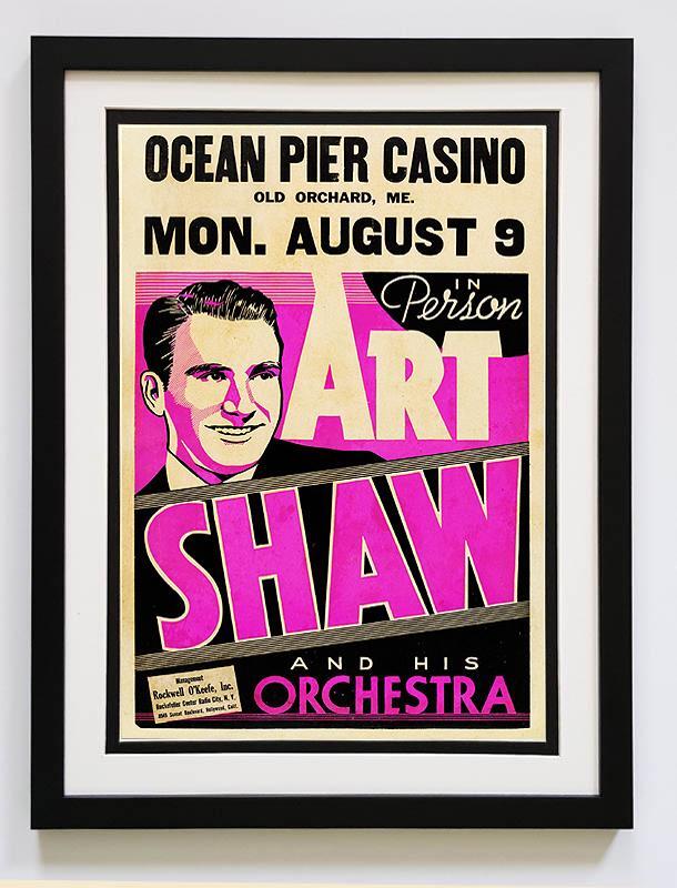 Art Shaw Orchestra Framed Jazz Poster
