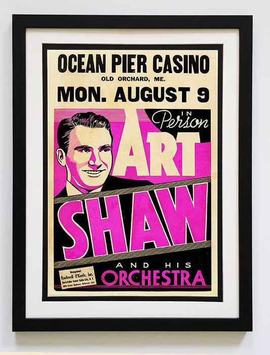 Art Shaw Orchestra Framed Jazz Poster