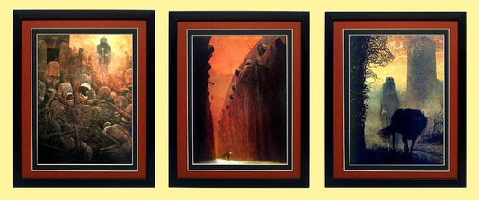Beksinski Surreal Art Poster Set Framed & Mated Finest Quality